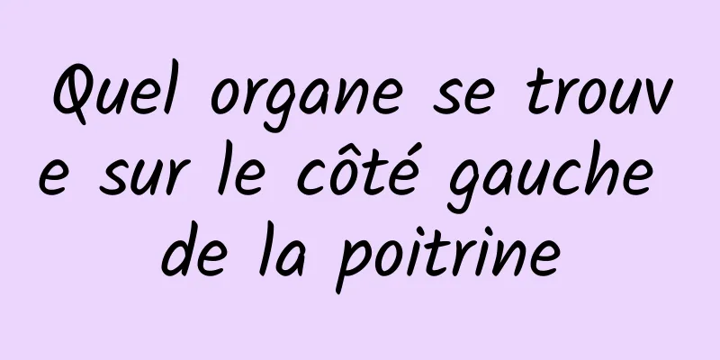 Quel organe se trouve sur le côté gauche de la poitrine