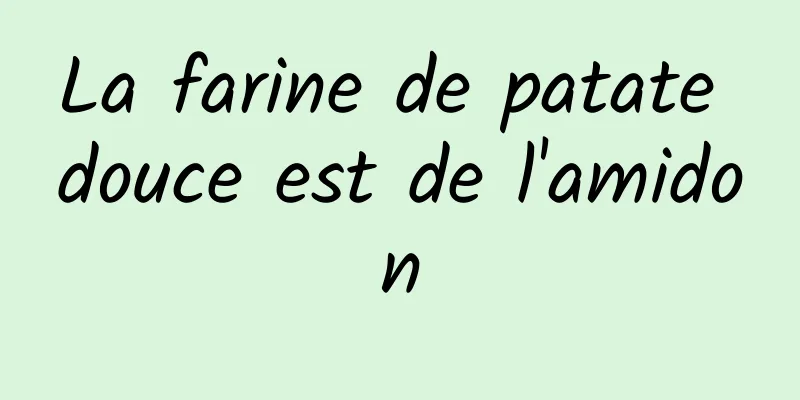 La farine de patate douce est de l'amidon