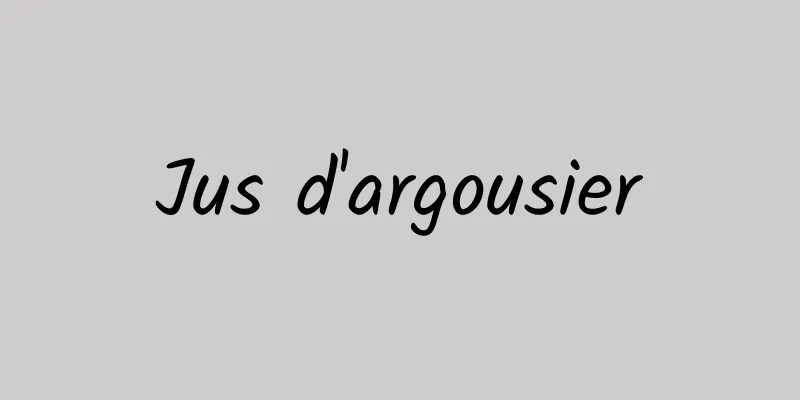 Jus d'argousier