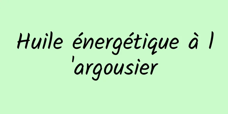 Huile énergétique à l'argousier