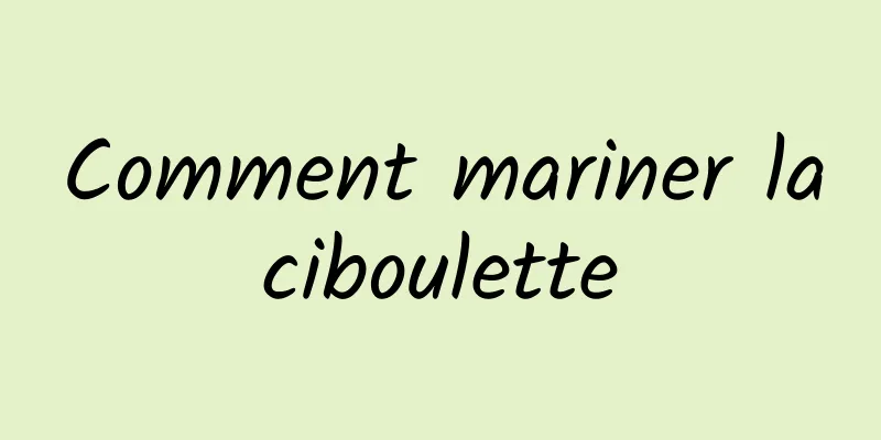 Comment mariner la ciboulette 