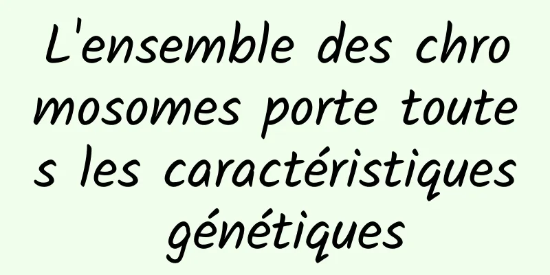 L'ensemble des chromosomes porte toutes les caractéristiques génétiques