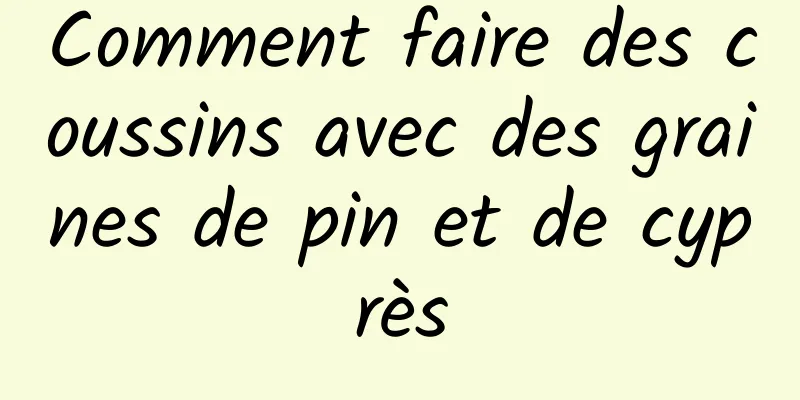 Comment faire des coussins avec des graines de pin et de cyprès