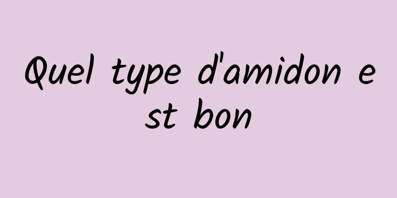 Quel type d'amidon est bon