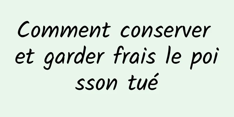 Comment conserver et garder frais le poisson tué