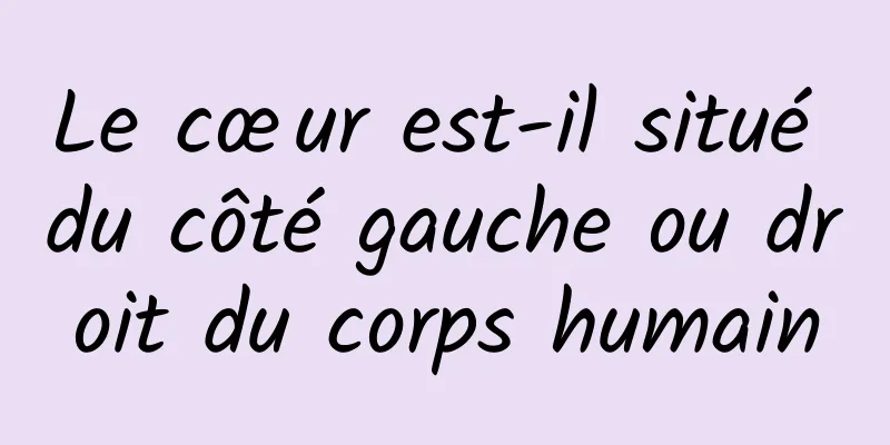 Le cœur est-il situé du côté gauche ou droit du corps humain