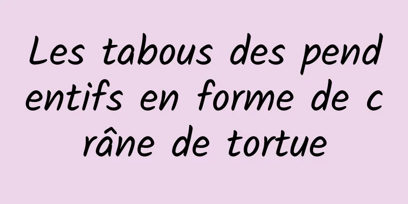 Les tabous des pendentifs en forme de crâne de tortue