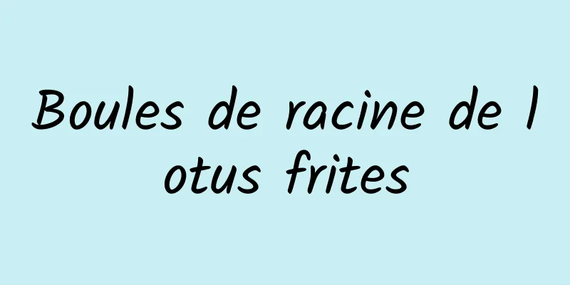 Boules de racine de lotus frites