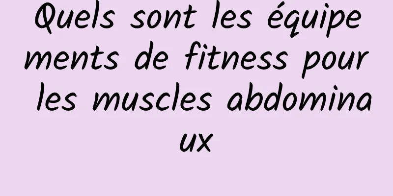 Quels sont les équipements de fitness pour les muscles abdominaux