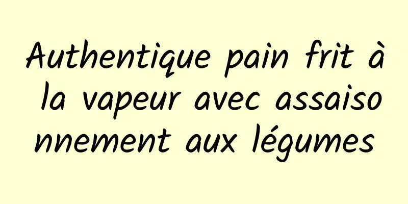 Authentique pain frit à la vapeur avec assaisonnement aux légumes