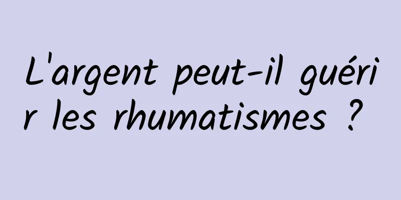 L'argent peut-il guérir les rhumatismes ? 