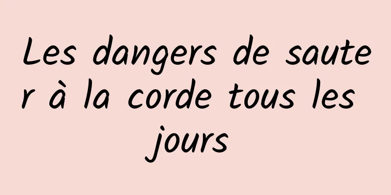 Les dangers de sauter à la corde tous les jours