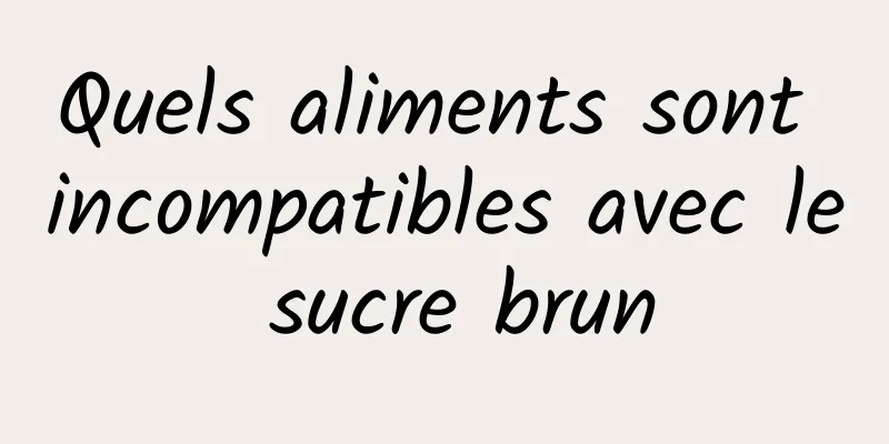 Quels aliments sont incompatibles avec le sucre brun