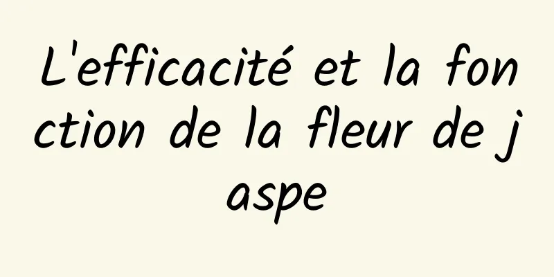 L'efficacité et la fonction de la fleur de jaspe