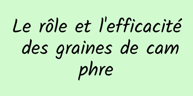 Le rôle et l'efficacité des graines de camphre