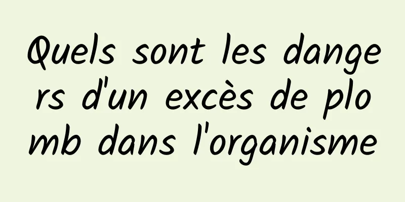 Quels sont les dangers d'un excès de plomb dans l'organisme