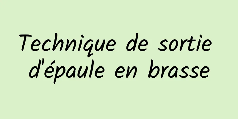 Technique de sortie d'épaule en brasse