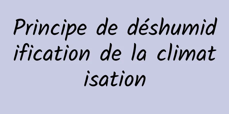 Principe de déshumidification de la climatisation