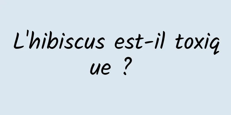 L'hibiscus est-il toxique ? 