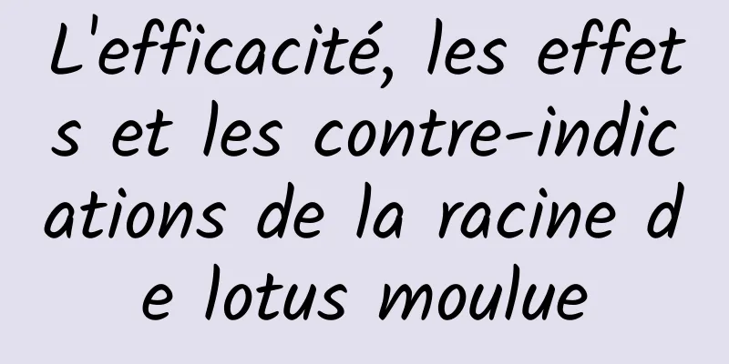 L'efficacité, les effets et les contre-indications de la racine de lotus moulue