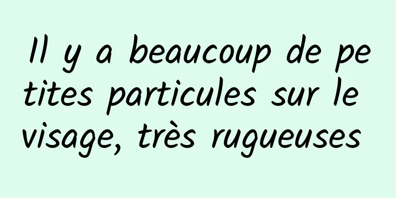 Il y a beaucoup de petites particules sur le visage, très rugueuses 