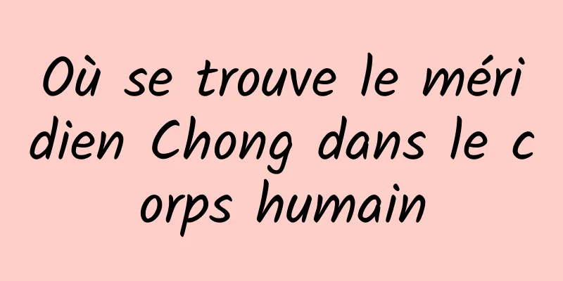 Où se trouve le méridien Chong dans le corps humain