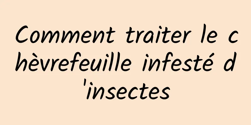 Comment traiter le chèvrefeuille infesté d'insectes