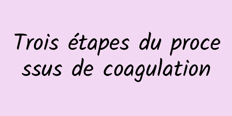 Trois étapes du processus de coagulation