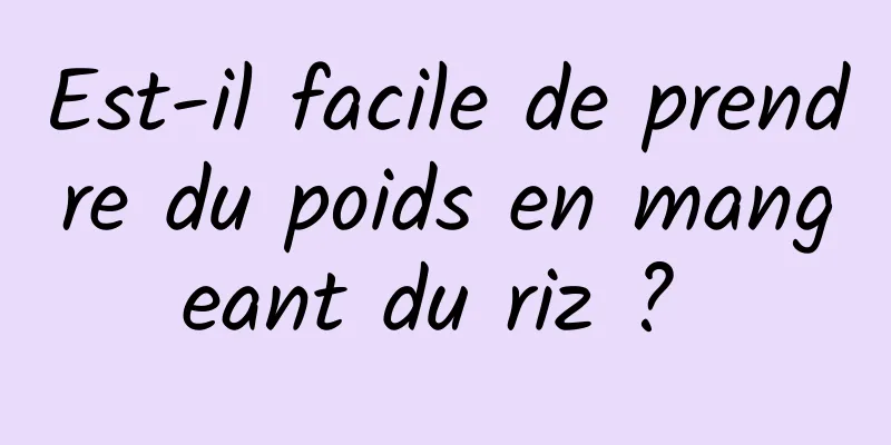 Est-il facile de prendre du poids en mangeant du riz ? 