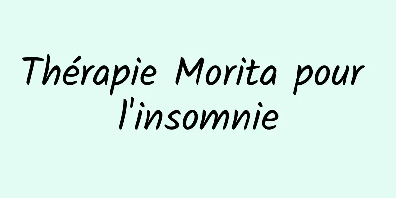 Thérapie Morita pour l'insomnie