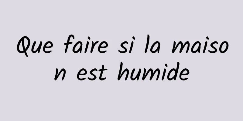 Que faire si la maison est humide