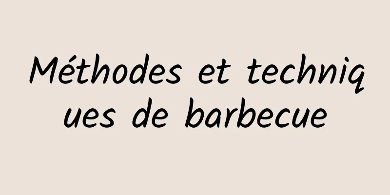 Méthodes et techniques de barbecue