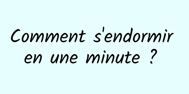 Comment s'endormir en une minute ? 