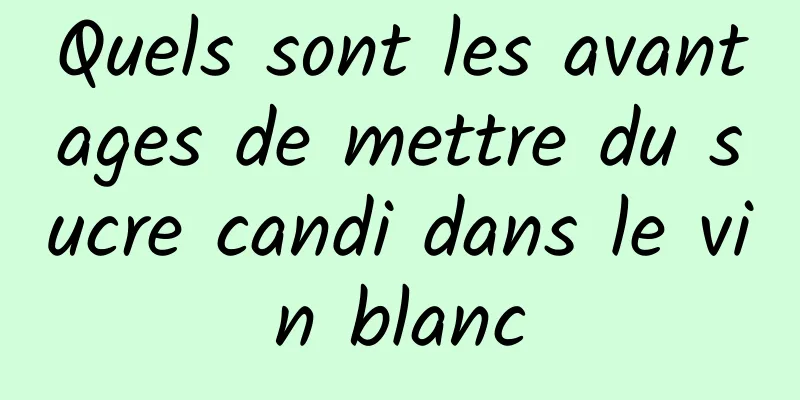 Quels sont les avantages de mettre du sucre candi dans le vin blanc