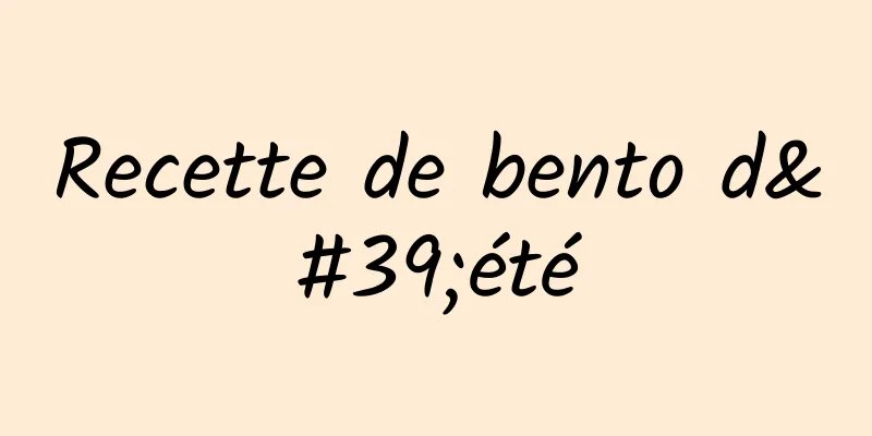 Recette de bento d'été