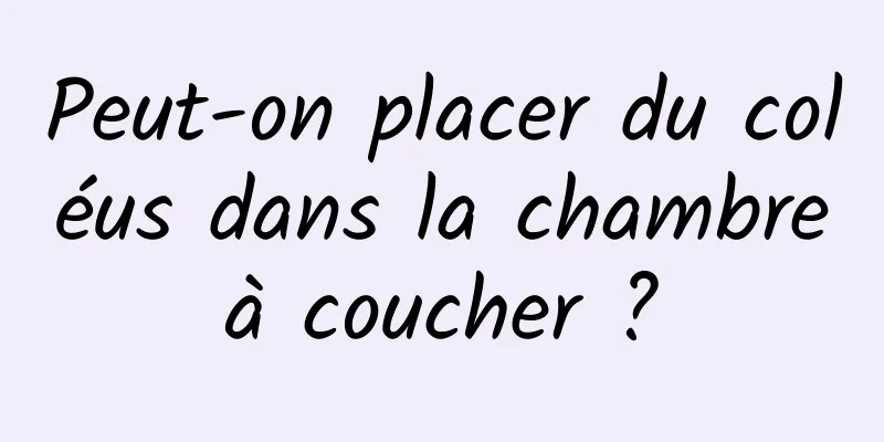 Peut-on placer du coléus dans la chambre à coucher ? 