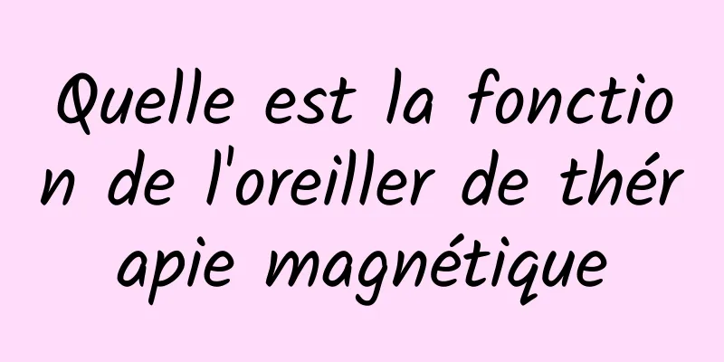 Quelle est la fonction de l'oreiller de thérapie magnétique