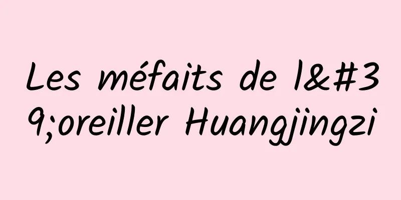 Les méfaits de l'oreiller Huangjingzi