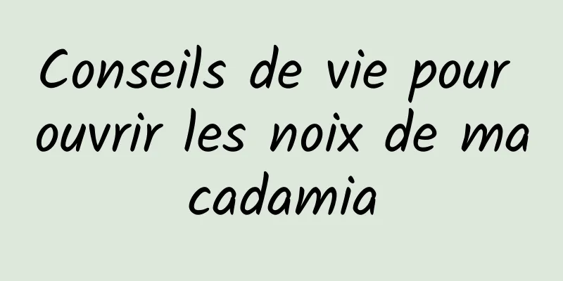 Conseils de vie pour ouvrir les noix de macadamia