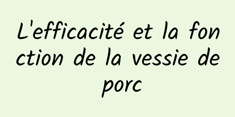 L'efficacité et la fonction de la vessie de porc