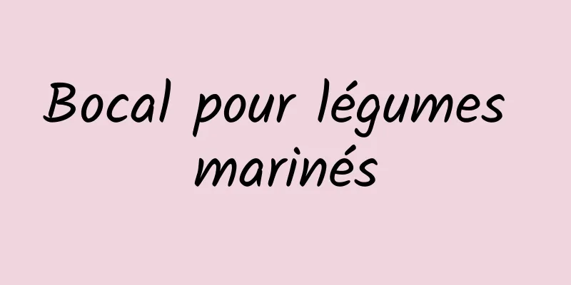 Bocal pour légumes marinés