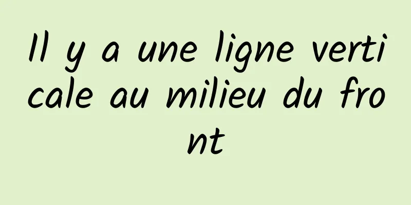 Il y a une ligne verticale au milieu du front