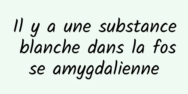 Il y a une substance blanche dans la fosse amygdalienne