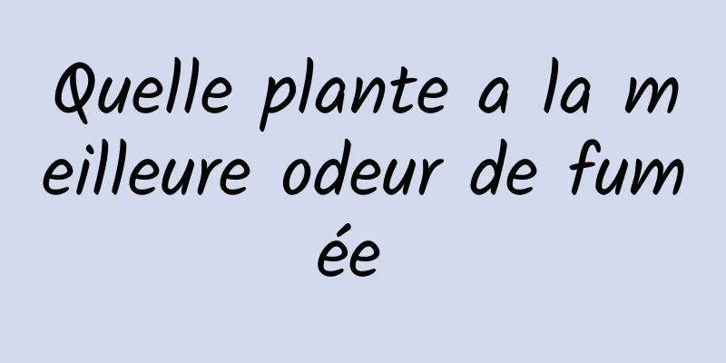 Quelle plante a la meilleure odeur de fumée 