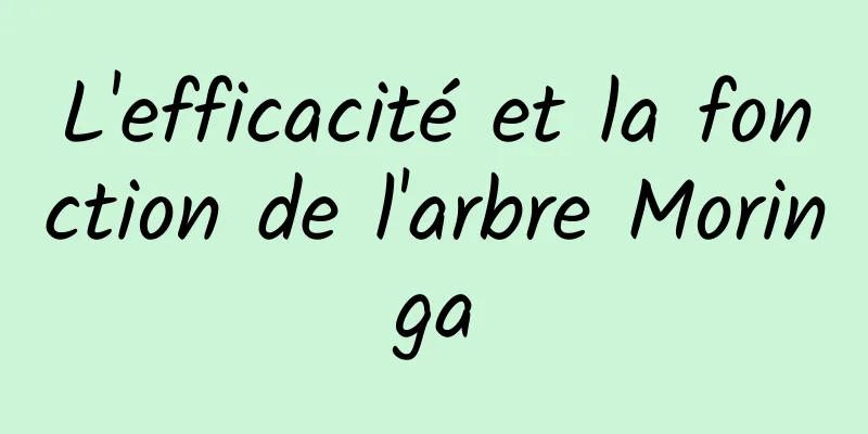 L'efficacité et la fonction de l'arbre Moringa