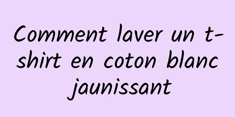 Comment laver un t-shirt en coton blanc jaunissant