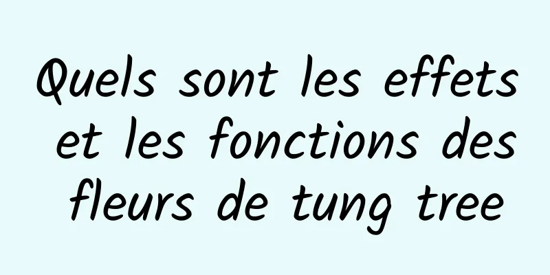 Quels sont les effets et les fonctions des fleurs de tung tree