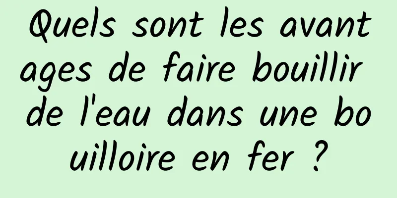 Quels sont les avantages de faire bouillir de l'eau dans une bouilloire en fer ?