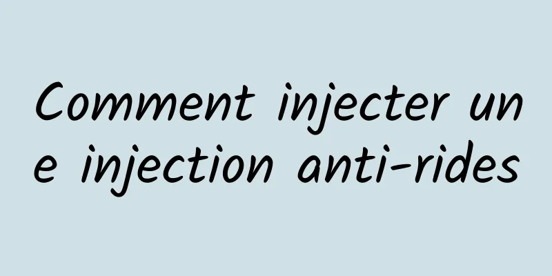 Comment injecter une injection anti-rides