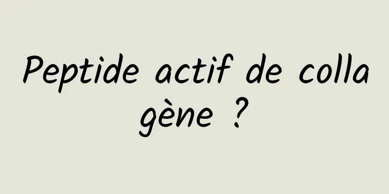 Peptide actif de collagène ?